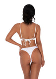 Carson Bikini Bottom - White - Villa Yasmine
