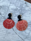 Shell Earrings - Red Orange - Villa Yasmine