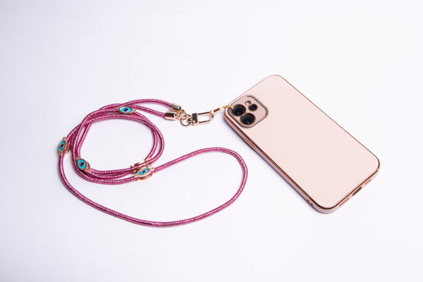 Phone Crossbody Metallic Pink - Villa Yasmine