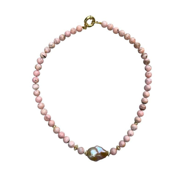 Pink Stone Necklace - Villa Yasmine