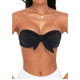 Kiki Bow Bikini Top - Black - Villa Yasmine