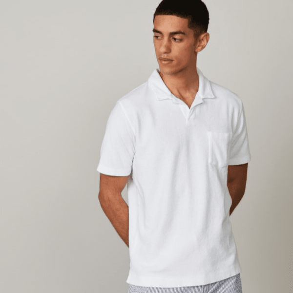 Terry Cloth Polo Shirt - Villa Yasmine