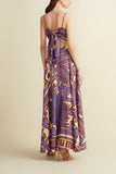 Balear Dress Tropics Purple - Villa Yasmine